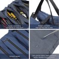 thumbnail image 2 of Bolsa de herramientas de lona estupenda con 5 bolsillos con cremallera, bolsa enrollable para electricista, calefacción, aire acondicionado, fontanero, carpintero o mecánicoblu, 2 of 4