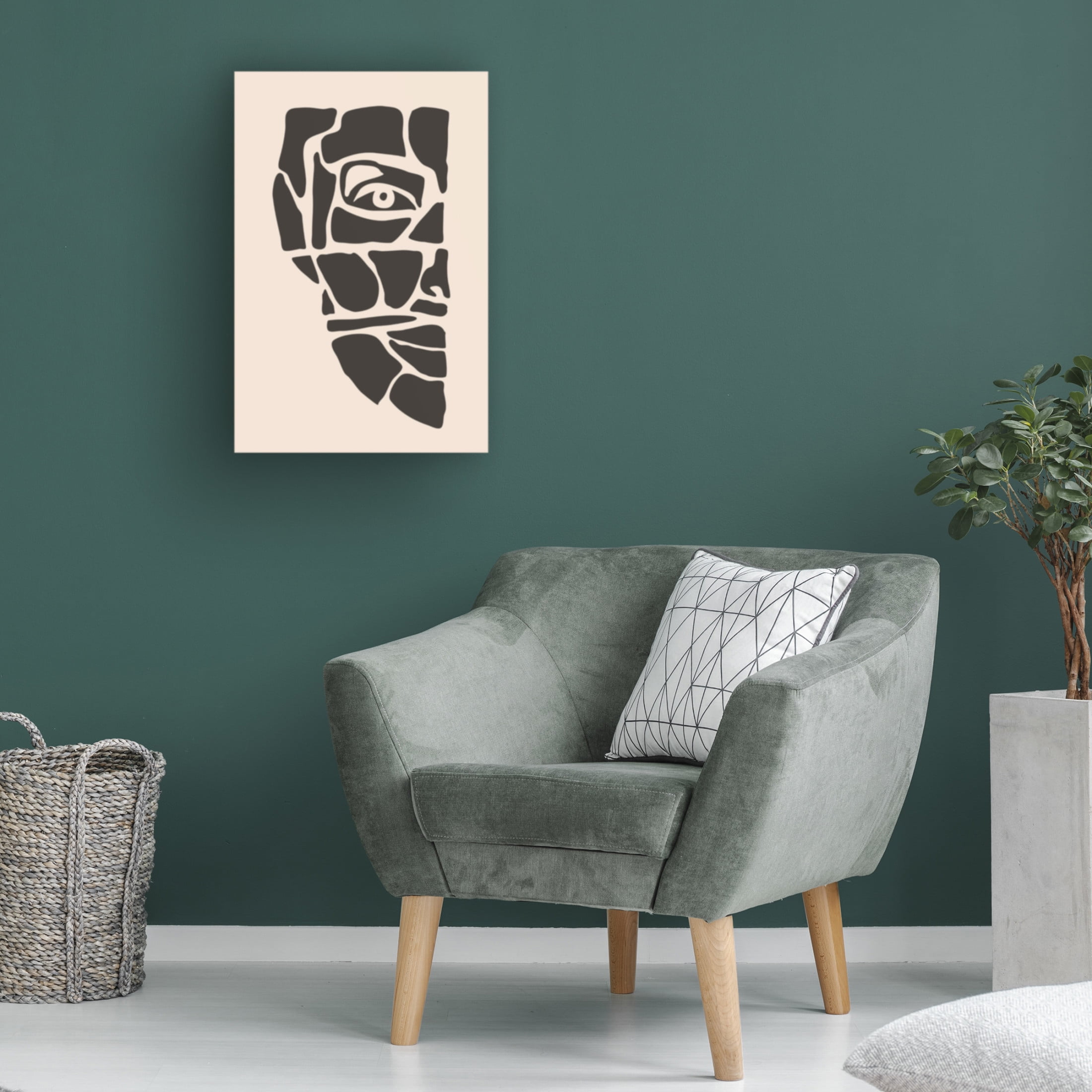 Trademark Fine Art jay stanley Abstract Face Series 3 Canvas Wall Art