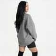 thumbnail image 2 of Women's Gameday Couture Gray Baltimore Ravens Oversized Sweet Victory Corded Sweatshirt, 2 of 3
