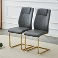 thumbnail image 4 of Miekor Furniture Modern dining chairs, restaurant chairs, and gold legged upholstered chairs made of artificial leather, suitable for kitchens, living rooms, bedrooms, and offices Set of 4 107097, 4 of 9