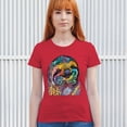 thumbnail image 3 of Tee Hunt Dean Russo Cute Lazy Sloth T-Shirt Funny Wild Life Colorful Women's T-Shirt Tee, Red, Medium, 3 of 5