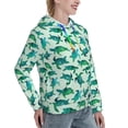 thumbnail image 6 of Salouo Green Sea Turtle Pattern Hoodie Sweatshirts for Women, Autumn Pullover Hoodie Workout Sweat Women's Long Sleeve Preppy Sweatshirts-X-Large, 6 of 7