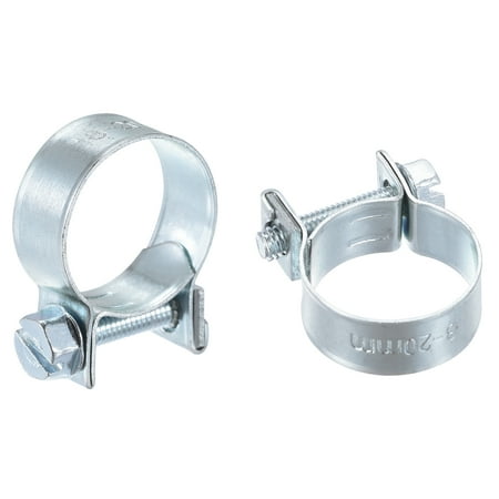 

Uxcell 18-20mm Mini Fuel Injection Hose Clamp Zinc Plated Steel Fuel Line Clamp 20 Pack
