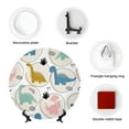 thumbnail image 4 of Daiia Cute Dinosaurs Printed Pattern Ceramic Plate Dinner Plates Bone China Decorative Plates with Display Stand Art Ceramic Ornaments for Wall Hanging Decoration-10in, 4 of 6