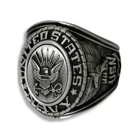 United States Navy Insignia Silver Ring