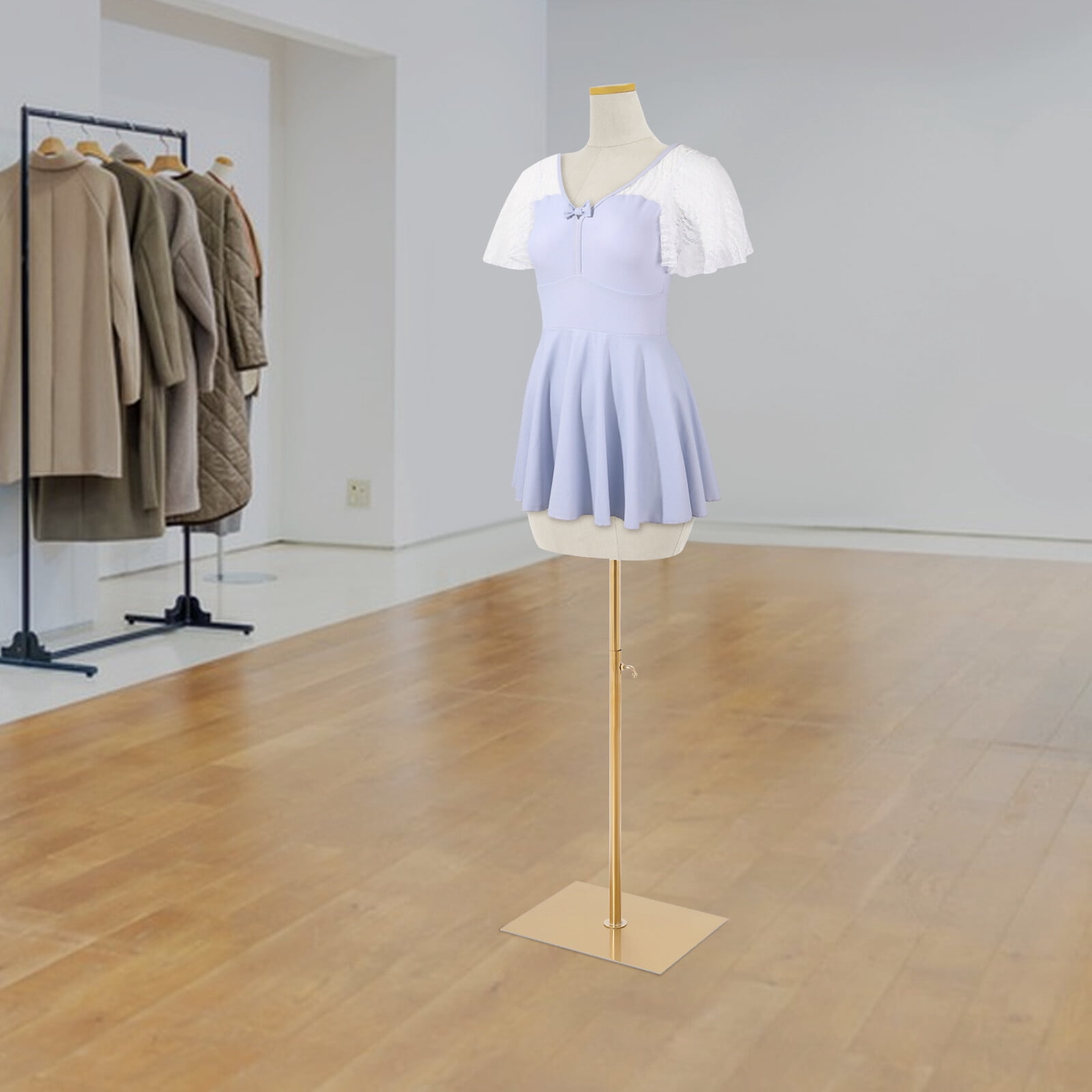 Female Mannequin Model with Stand, Half-length Model, Mannequin Dress Form for Boutiques, Clothing Stores, Display Windows, Shopping Malls