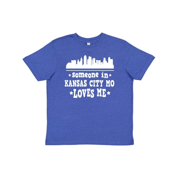Inktastic Kansas City Missouri Loves Me Skyline Youth T-Shirt