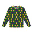 thumbnail image 5 of Kids Carnival Outfits 2 Piece Pajama Set Crew Neck Long Sleeve Tops Elastic Waist Pants Casual Print Suit (13 Years, Multicolor-C), 5 of 9
