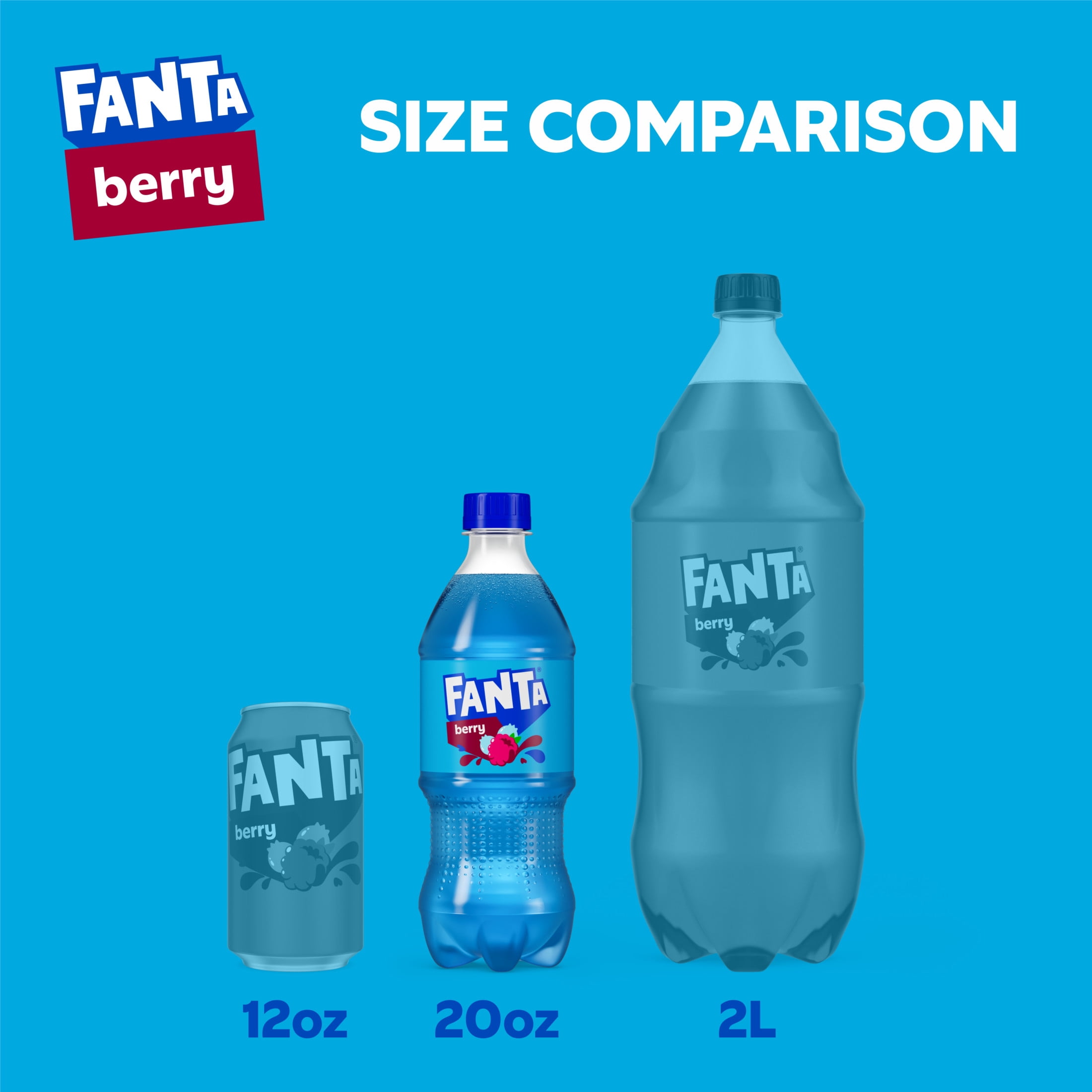 (2 pack) Fanta Berry Soda Pop, 20 fl oz Bottle
