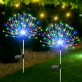thumbnail image 3 of NITIDSKY 360 LED Outdoor Solar Christmas Lights Solar Firework Lights with 8 Modes Outdoor Waterproof Garden Lawn Walkway Yard Decoration, Multicolor, 3 of 8