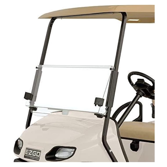 EZGO TXT 2014 to Current Clear Fold Down Impact Resistant Windshield for EZGO Golf Cart