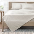 thumbnail image 1 of Bare Home Ultra-Soft Sheet Set - Premium 1800 Collection - Deep Pockets - 3-Pieces - Twin XL, Modern Plaid - Stone/White, 1 of 8