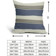 thumbnail image 5 of Orange Blue Striped Pillow Covers 18x18 Set of 2 Boho Stripe Pattern Cream Farmhouse Decorative Throw Pillows Outdoor Modern Line Print Linen Cushion Case with Zipper Decor for Sofa Couch Bed, 5 of 6