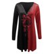 thumbnail image 4 of Vestido suelto clásico con estampado de flores de manga larga con cuello en V informal a la moda para mujer Pompotops  hdfakjf7231, 4 of 4