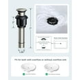 thumbnail image 6 of Brushed Nickel 3 Hole Bathroom Sink Faucets 2 Cross Handles, 8 Inch Widespread Antique Brass Viantage Bathroom Faucet for RV Vanity Farmhouse with Metal Pop Up Drain and Supply Lines, 6 of 18
