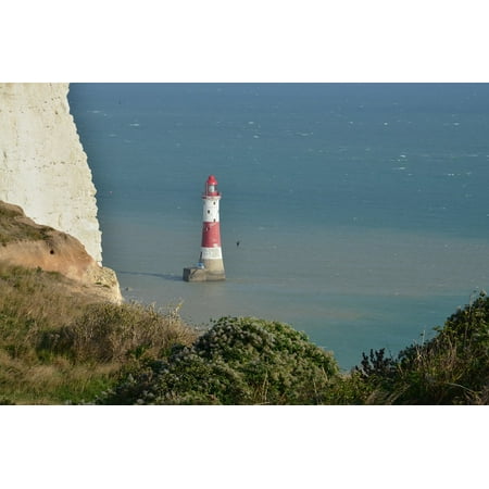 East Coast Lighthouses - LAMINATED POSTER Beachyhead Lighthouse Sea Coast East Sussex Poster Print 24 x 36