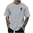 thumbnail image 3 of Mens Big and Tall T Shirts 3xlt 1/4 Short Sleeve Big and Tall Lounge Wear Shirts Slim Fit Solid Color Round Neck Casual Outdoor Basic Basic Tee, 3 of 5