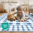 thumbnail image 4 of ODIKA 6'x9' Washable Area Rug Easy Care, Non-Shedding, Plaid Bold Front Tartan Grid Layout Featuring Interlocking Layering for Queen Size Bedroom Under Bed Master Suite, 4 of 7
