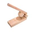 thumbnail image 4 of Prensa de masa para hacer mochi de madera, prensa para empanadas, utensilios de cocina madera 8CM, 4 of 9