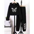 thumbnail image 3 of Mikrdoo Butterfly Print Pullover Hoodie & Elastic Pants (Big Girls), 2-Piece Set, Sizes 8Y-11-12Y, 3 of 7