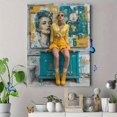 thumbnail image 4 of Yellow Skirt Fashion Girl Canvas Wall Art, Urban Pop Graffiti Portrait, Modern Edgy Room Decor, 4 of 8