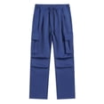 thumbnail image 3 of Yaoyar Men's Spring Summer Drawstring Elastic Waist Cargo Joggers with Pockets, Lightweight Sporty Casual Pants for Outdoor Active, 3 of 4