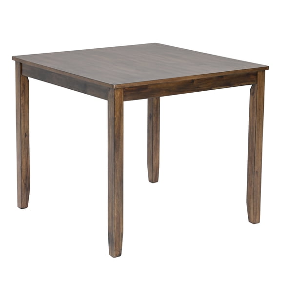 Wooden Dining Square Table, Kitchen Table for Small Space, 4 Person Dining Table, Walnut ONLY THE TABLE