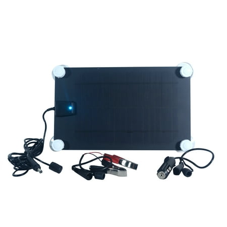 UPC: 0839290005309 | 5-Watt Semi-Flex Crystalline Solar Panel and 12-Volt Battery Maintainer