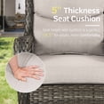 thumbnail image 3 of Patiobula Outdoor Patio High Back Swivel Glider Chair Set of 2,All-Weather Rattan Swivel Rocking Lounge Chair with Removable Cushions for Patio Porch Pool,Gray/Beige, 3 of 8