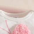 thumbnail image 4 of TOWED22 Infant Baby Girl Jumpsuit Clothes 3pc Fall Winter Outfits Long Sleeve Round Neck Floral Print Romper Bodysuit Pants Headband Set(White,3-6 M), 4 of 9