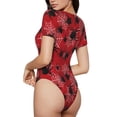 thumbnail image 2 of Balery A Web With A Spider 1 Body de cuello redondo de manga corta para mujer Tops de manga corta Tops básicos-X-Large, 2 of 7