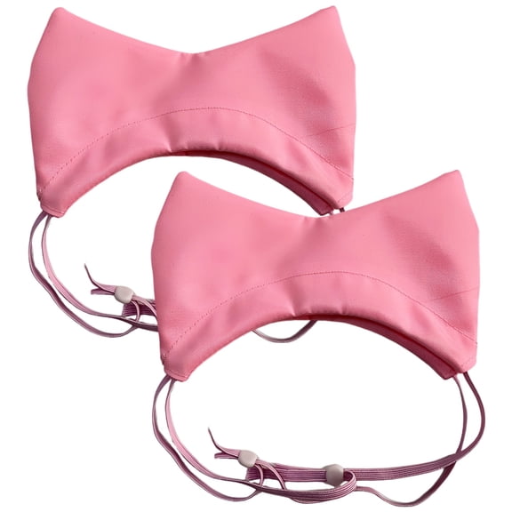 2 Pcs Cat Dog Shower Cap, Pink Pet Bathing Caps with Ear Protection, Adjustable Waterproof Grooming Caps for Small Medium Pets