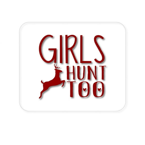 DistinctInk Mouse Pad - 1/4" Foam Rubber - Girls Hunt Too - Deer