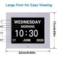 Mzwoshinx Clock Home Clock 8 Inch LCD Large Font Digital Clock