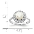thumbnail image 4 of Sterling Silver CZ White FW Cultured Pearl Ring, 4 of 6