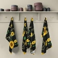 thumbnail image 5 of Dreamtimes Gold Polygonal Shapes Sunflowers Kitchen Towels Set of 6 Dishcloths Hand Towels Tea Towels Ultra Absorbent for Cleaning Washing Drying Dishes Tableware 28'' x 18'', 5 of 7