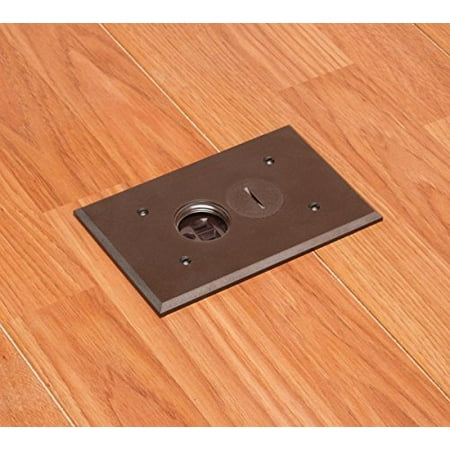 Arlington Flbr101br Electrical Box Floor Kit With Outlet And Oversized Plastic Plate 1 Gang Brown Canada Oversized Plastic Plate 1 Gang Brown