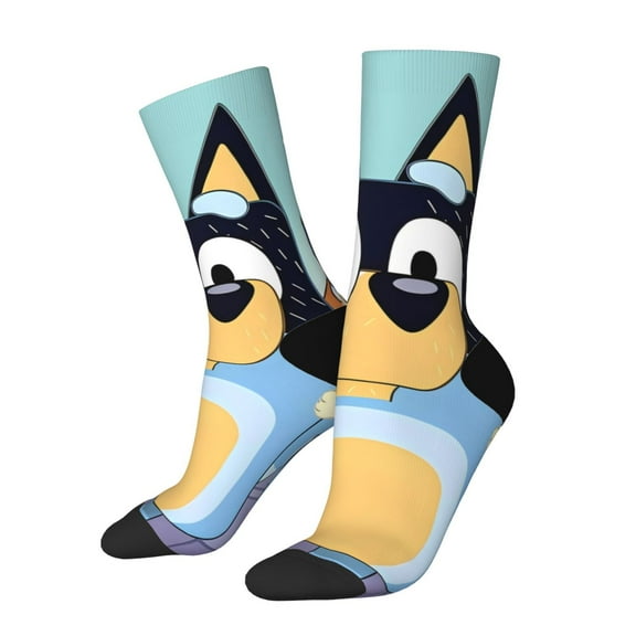 Johaoi Bluey Pattern Crazy Funny Socks for Men Women Colorful Fun Novelty Crew Socks Gifts for Adults Gag Gifts