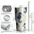 thumbnail image 6 of 30oz Ocean Seahorse Tumblers Stainless Steel Tumbler with Lid and Straw,Vacuum Insulated Double Wall Travel Tumbler Cups Mug with Cleaning Brush for Coffee,Tea, 6 of 7
