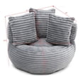 thumbnail image 7 of Leumius Lazy Sofa,Corduroy Fabric Oversized Bean Bag Sofa with High Back,Lounge Floor Sofa for Gaming,Reading Living Room Bedroom Office,Gray, 7 of 7