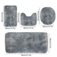 thumbnail image 3 of Boovnll Bathroom Rugs 4 Pcs Set Absorbent Soft Fuzzy Tie Dyed Bath Mat Non-Slip Backing Quickly Dry Machine Washable for Bathroom Kitchen Swimming Pool Bath Mats for Bathroom, 3 of 7