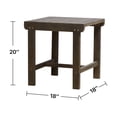 thumbnail image 2 of SOL HOME Outdoor Classic Weather-Resistant Acacia wood End Table, Gray wash, 2 of 6