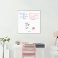 thumbnail image 2 of U Brands 36 x 36 in. Melamine Non-Magnetic Dry-Erase Board, White, Silver Aluminum Frame, 2 of 2