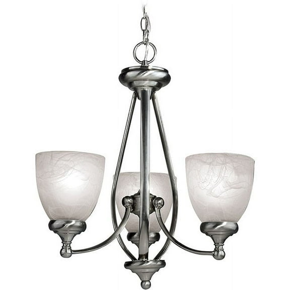 Woodbridge Lighting Kenshaw 3-light Steel Metal Chandelier in Satin Nickel