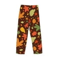 thumbnail image 4 of Kdxio Autumn Leaves Print Men's Sleep Pajama Pant Lounge Pants with Pockets, 4 of 8
