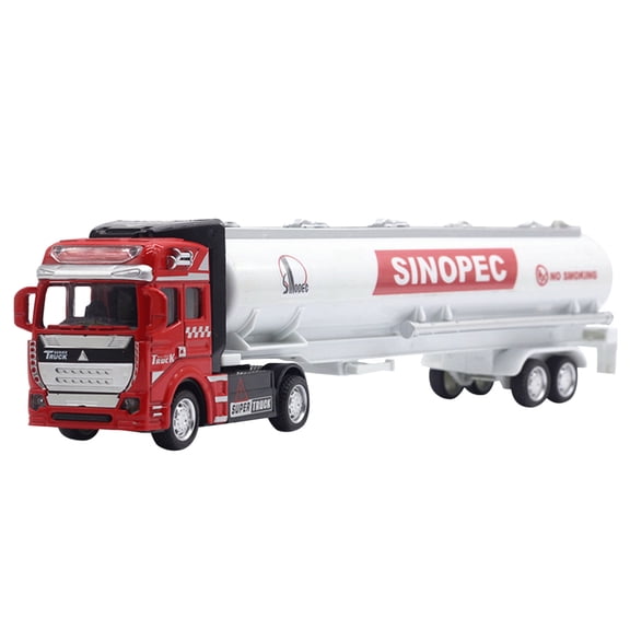XIANXIAN Oil Tanker Trailer Toy, Heavy Duty Realistic Look Alloy Hauler Car Toys Vehicle, 1:50 Scale Diecast Tanker Truck, Toy Trucks for Kids