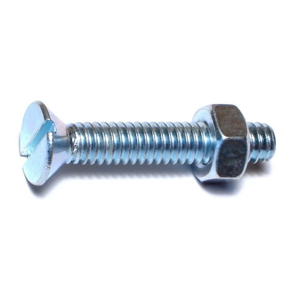 1/4"-20 x 1-1/2" Zinc Slotted Flat Head Stove Bolts (20 pcs.)
