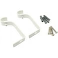 thumbnail image 2 of Curtain Rod Brackets, White, Set of 2, Premium Steel Cafe Rod Bracket for Walls, Curtain Rod Holder, 2 of 4