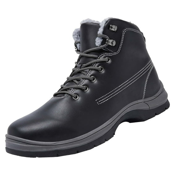 NOKIO Men'S Fleece-Lined Winter High-Top Boots Men'S High-Top Thermal Snow Boots Couple Women Men Hiking Boot Shoes Cotton Short Shoes Snow Boots Men'S Thermal Casual Shoes