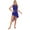 Royal Blue, variant on iEFiEL Women's Lyrical Dance Costume Rhinestone Asymmetric Flowy Tulle Skirt Leotard Figure Skating Dress Royal Blue XL